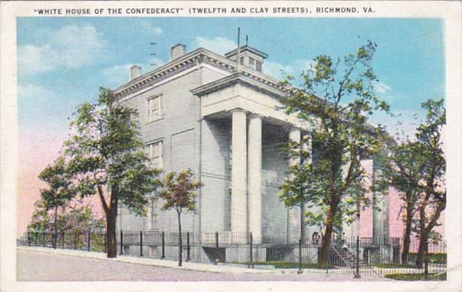 Virginia Richmond White House Of The Confederacy 1936