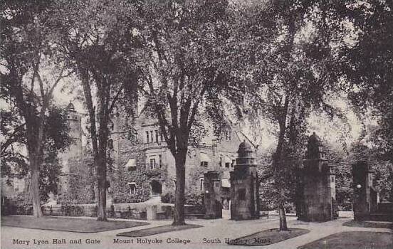 Massachusetts South Hadley Mount Holyoke College Mary Lyon Hall And Gate Albe...