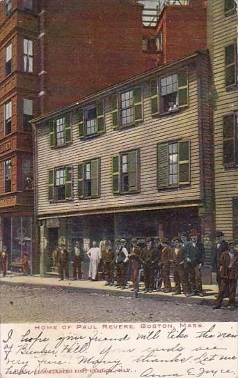 Home Of Paul Revere Boston Massacusetts 1907