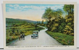 MD National Hwy Over South Mountain Between Frederick and Hagerstown Postcard E6