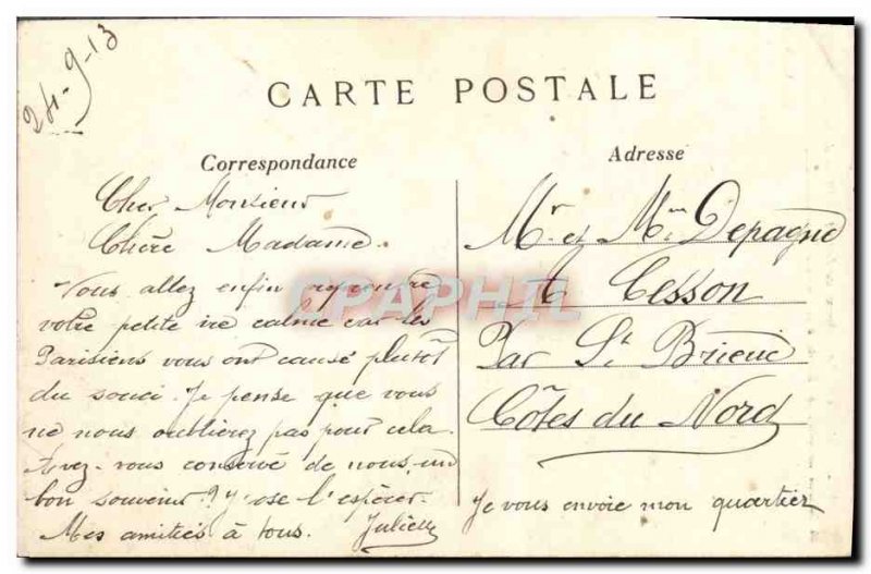 Old Postcard Paris Place July Column Bastille