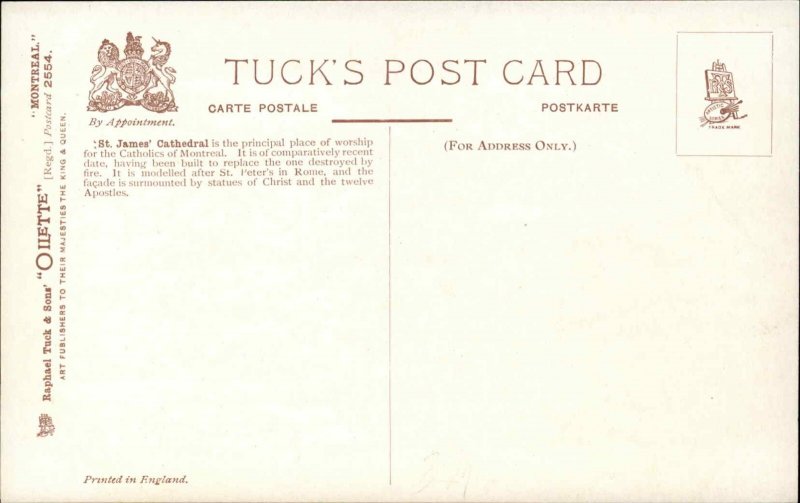 Montreal Quebec Church Vintage Postcard