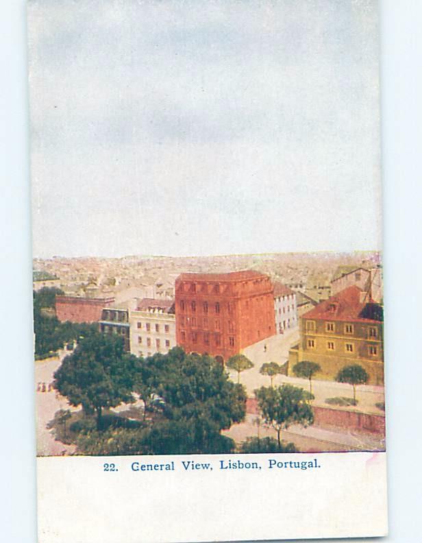 Unused Old Postcard PANORAMIC VIEW Lisbon Portugal F5449