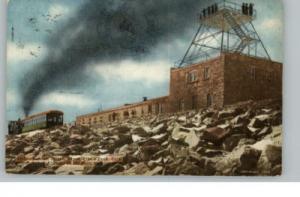 Pike's Peak CO 1909 Summit Cancel Postcard