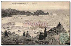 Old Postcard Bourg de Batz Rocks