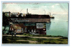 1907 Showing Largest Sardine Factory In the World Eastport Maine ME Postcard 