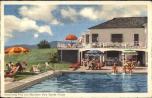 Whitefield NH Mountain View House Swimming Pool Postcard