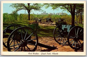 Atlanta Georgia since 1960s Postcard Fort Walker Cannon