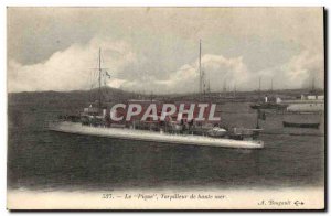 Old Postcard Boat War Le Pique ocean Torpilleur