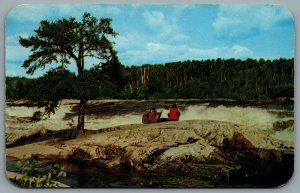 Postcard Silver Falls Manitoba c1952 Winnipeg River Rapids