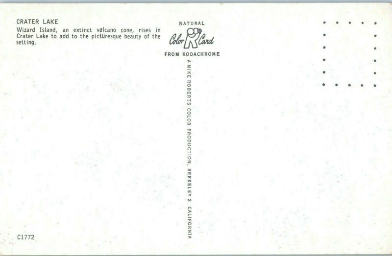 Crater Lake National Park Lake Wizard Oregon Extinct Volcano Postcard