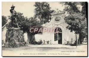 Old Postcard Folklore Wine Harvest Champagne Bordeaux Maritime Exhibition Pav...