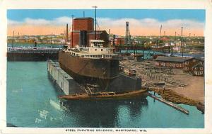 Steel Floating Dry Dock Manitowoc Wisconsin WI 1948 W/B