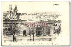 Old Postcard Nancy Exterior View Of The Railway Station