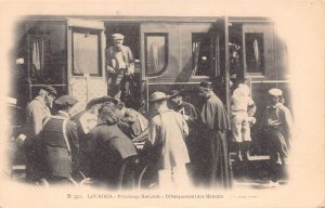 France Lourdes Pelerinage National Debarquement des Malades Train postcard C323