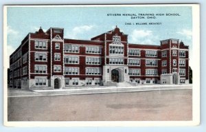 DAYTON, Ohio OH ~ View of STIVERS MANUAL TRAINING HIGH SCHOOL ca 1920s Postcard