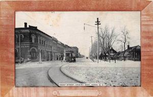 Front Street Streetcar Looking West Fargo North Dakota 1910c  postcard