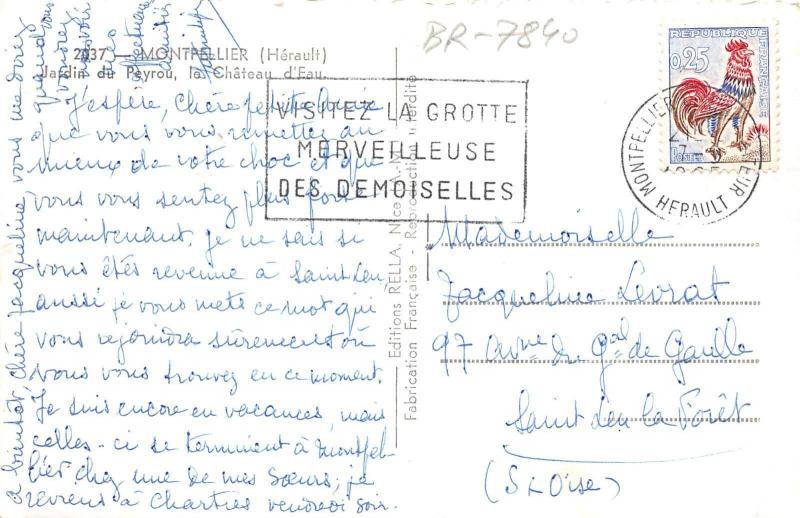 BR7840 Montpellier   postcard  france