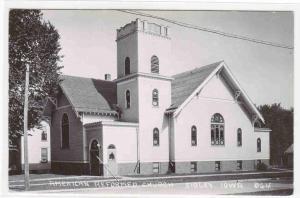 American Reform Church Sibley Iowa 1950s RPPC real photo postcard