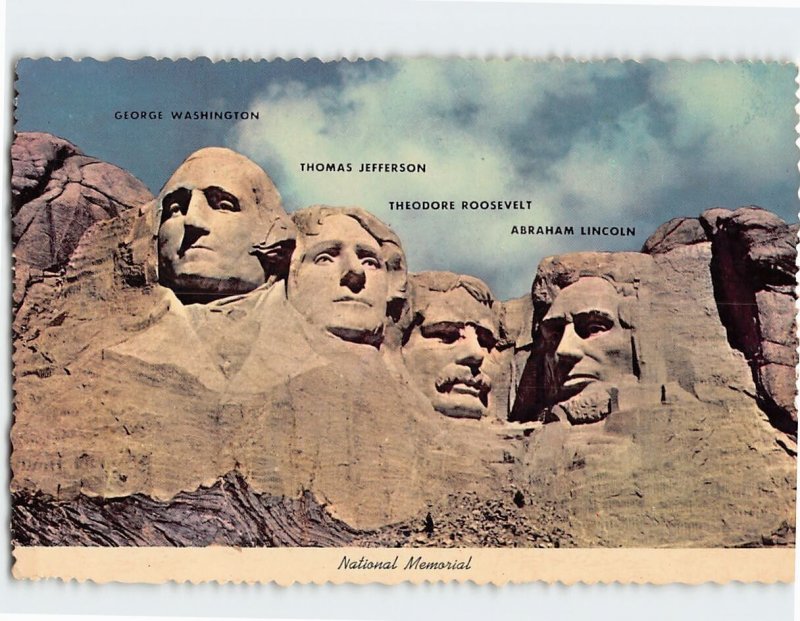 Postcard Mt. Rushmore National Memorial Keystone South Dakota USA