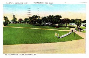 Postcard HOTEL SCENE Columbia Missouri MO AR7038