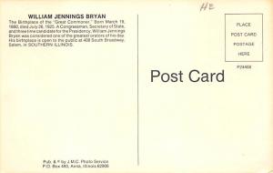 William Jennings Bryan Unused