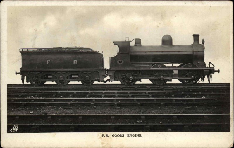 FR Goods Train Engine & Car Furness Railway TUCK Ser 19 Real Photo Postcard