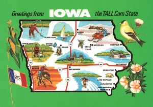 Greetings From Iowa Map