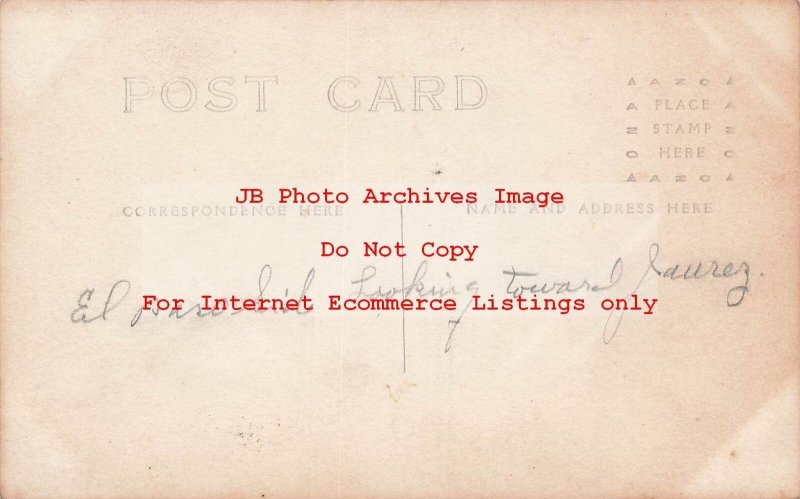 Mexico Border War, RPPC, US Soldiers at the Bridge between El Paso & Juarez