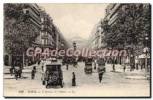 Old Postcard From Paris Avenue I'Opera