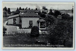 Morrisburg Ontario Canada Postcard Dining Room Portion Of Grounds Allisons Farms