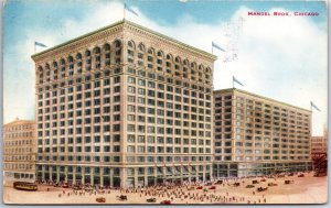 VINTAGE POSTCARD THE MANDEL BROTHERS BUILDING COMPLEX AT CHICAGO POSTED 1911