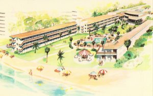 Beach Club Hotel - Fort Lauderdale, Florida - Vintage Postcard