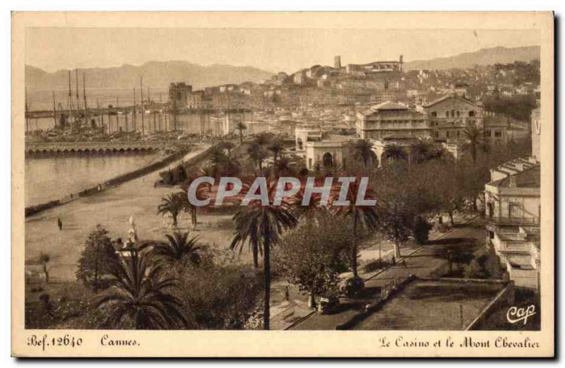 Old Postcard Cannes Casino and Mount Knight