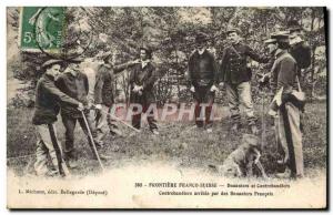 Postcard Old Customs Customs Customs Customs and Border Franco Suisse smuggle...