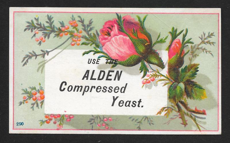 VICTORIAN TRADE CARD Alden Yeast Roses