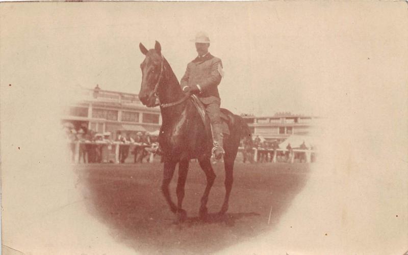 A32/ Canmore Alberta Canada Postcard c1910 Military? Horse Ride Real Photo RPPC