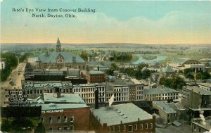 Birdseye View Conover Building Dayton Ohio C-1910 Postcard 20-233