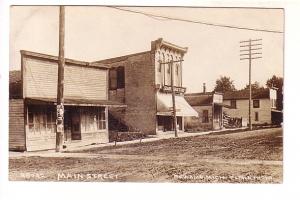 Real Photo, Main Street, Crabbs Drug Store, Pewamo, Michigan, Used 1913