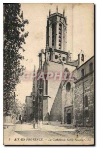 Old Postcard Aix en Provence cathedral Saint Sauveur