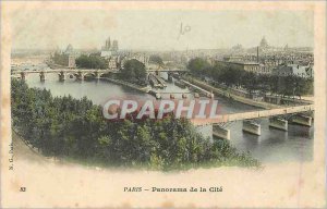 Old Postcard Paris panorama of the city