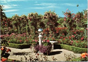 postcard Victoria, BC Canada - Butchart Gardens - The Gazing Ball