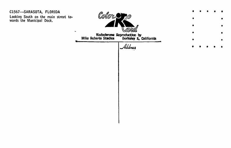 Postcard SHOPS SCENE Sarasota Florida FL AR1531