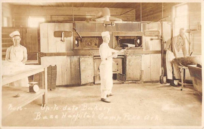 Base Hospital Camp Bakery  Camp Pike Arkansas Military Photo Postcard RR508