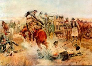 Bronc To Breakfast By Charles Marion Russell