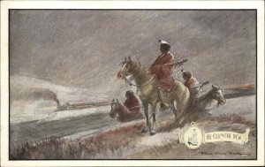 Frank Vining Smith American Indians Watch Train in Storm Vintage Postcard