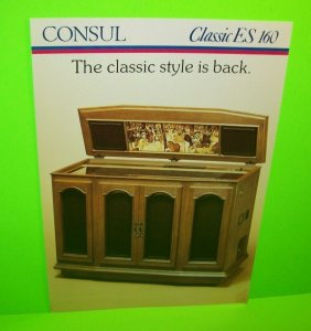 NSM Consul Classic ES 160 Original 1980 German Phonograph Jukebox Music Flyer