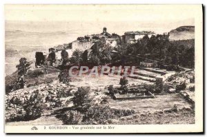 Old Postcard Gourdon Vue Generale On The Sea