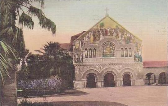 California Stanford University Memorial Church Handcolored Albertype