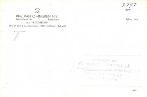MS Kieldrecht Van Ommeren NV Real Photo Writing on back, missing stamp 